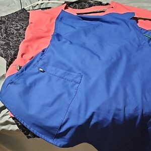Blue and Pink Scrub Tops
